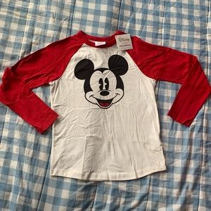 Hanna Andersson Mickey Mouse Baseball style shirt size 140 aka 10 kids